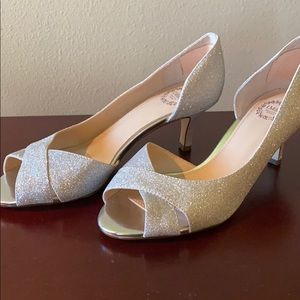 Sparkly Silver Dress Heels Size 7